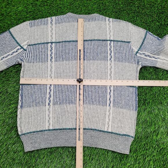 Vintage 90s Jantzen MOD Sweater Large 22x25 Gray - Picture 4 of 10